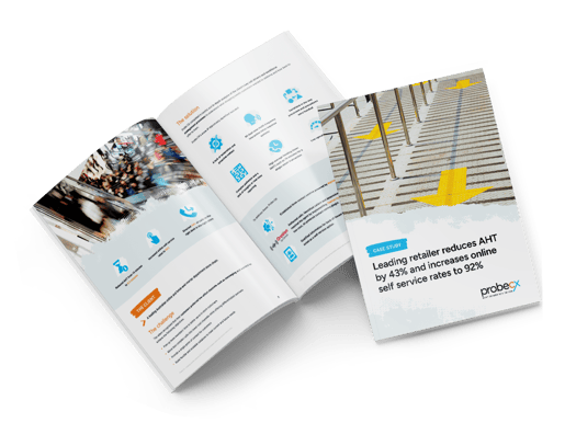 Leading retailer reduces AHT by 43% and increases online self service rates to 92%