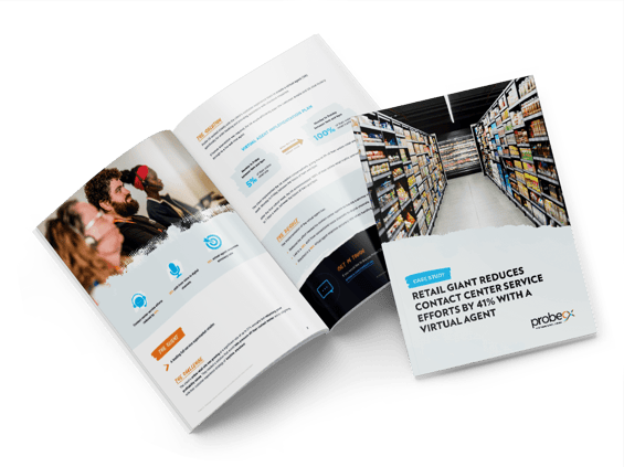 Retail giant reduces contact center service efforts by 41% with a virtual agent