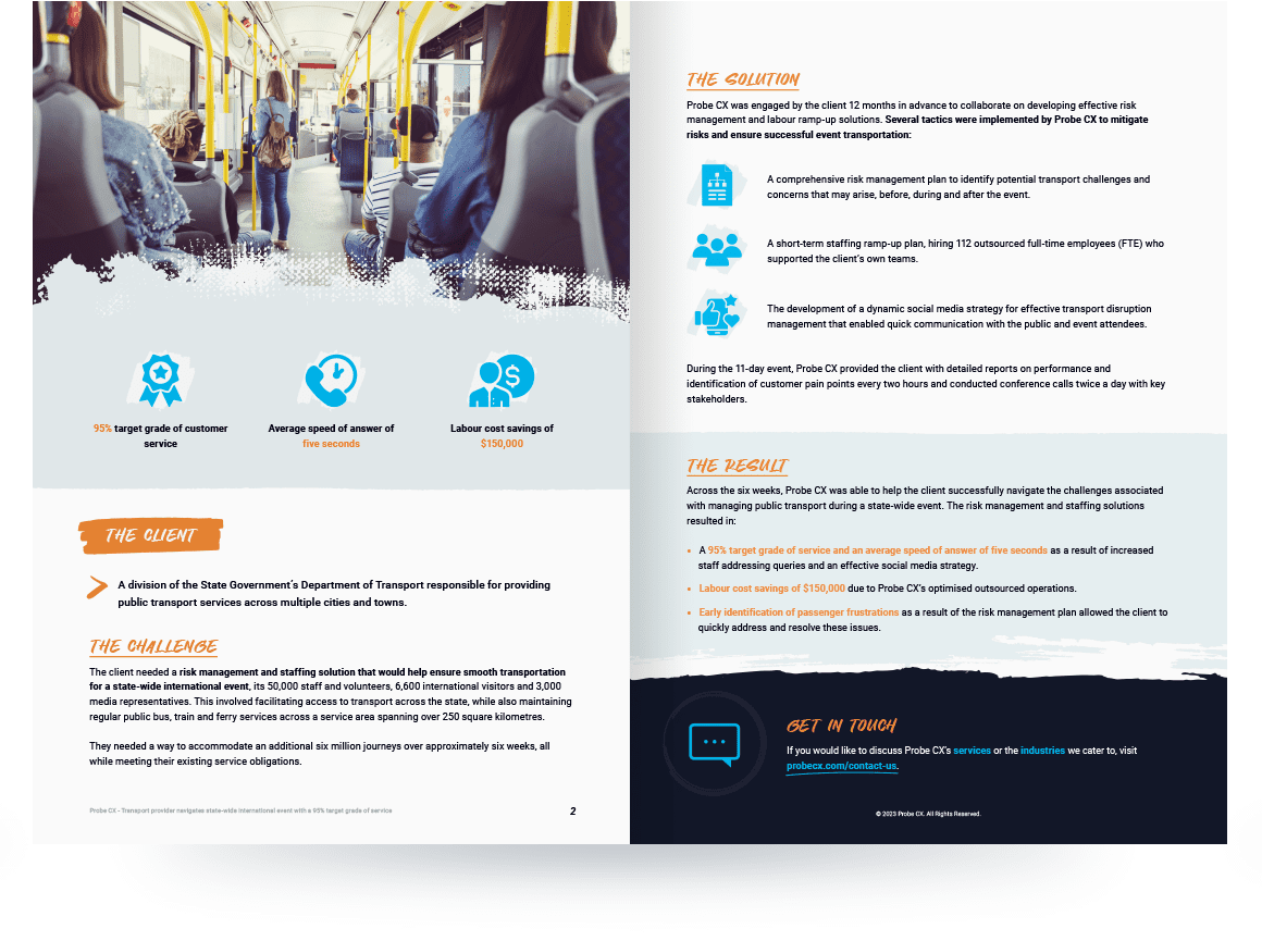 Transport industry shows innovation and maintains a 90%+ CX service grade