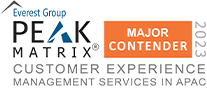 Customer Experience Management (CXM) in APAC 2023 - PEAK Matrix Award Logo - Major Contender copy