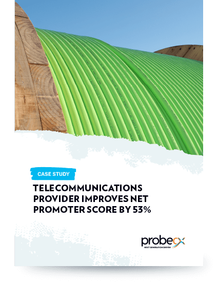 Telecommunications provider improves net promoter score by 53%