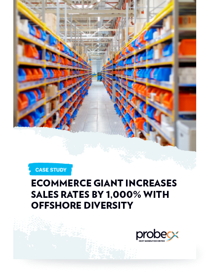 eCommerce giant increases sales rates by 1000 with offshore diversity
