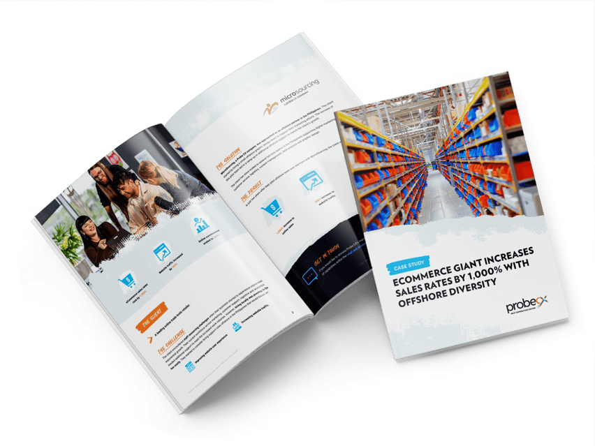 eCommerce giant increases sales rates by 1000 with offshore diversity