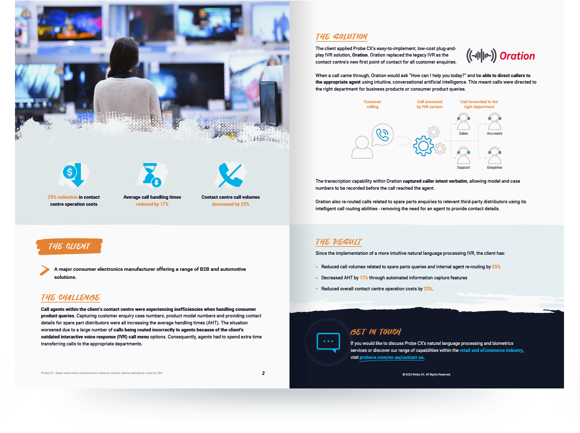P_AU_Major electronics manufacturer reduces contact centre operations costs by 25%_AUG2023_inside