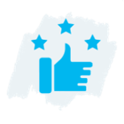 75% customer satisfaction score