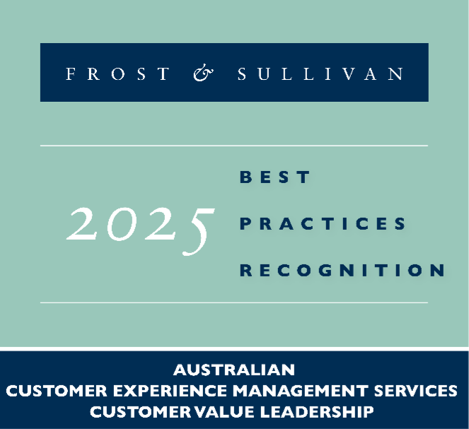 The 2025 Frost & Sullivan award for Australian Customer Experience Management Services Customer Value Leadership has been awarded to Probe CX