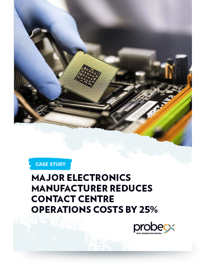 Major electronics manufacturer reduces contact centre operations costs by 25%