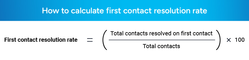 How to calculate first contact resolution rate